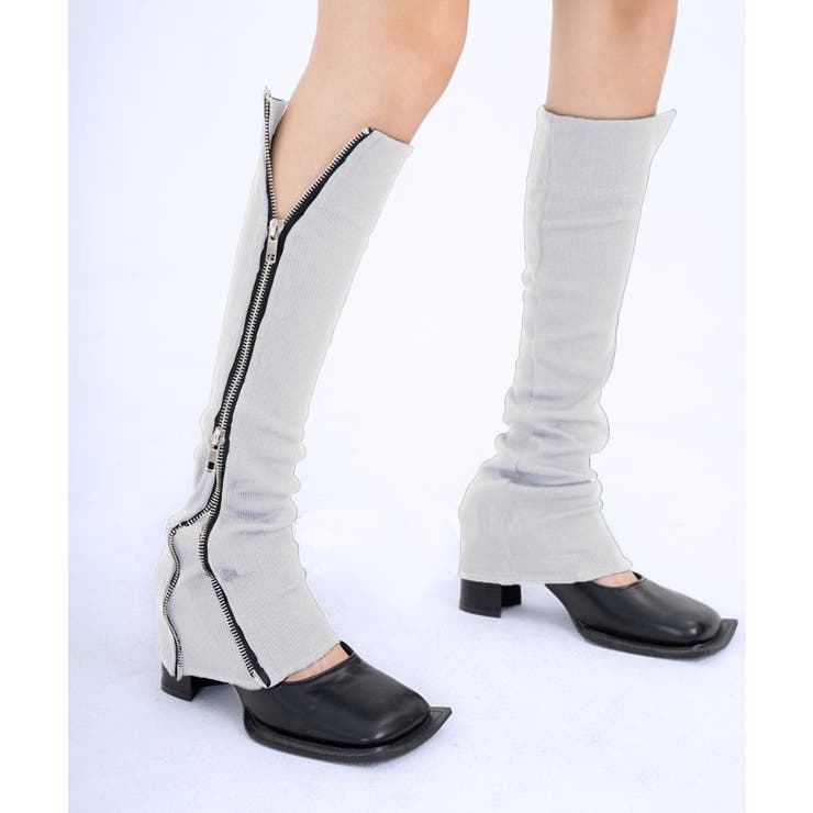 サイドジップタイトリブレッグウォーマー | Jewelobe | 詳細画像2 