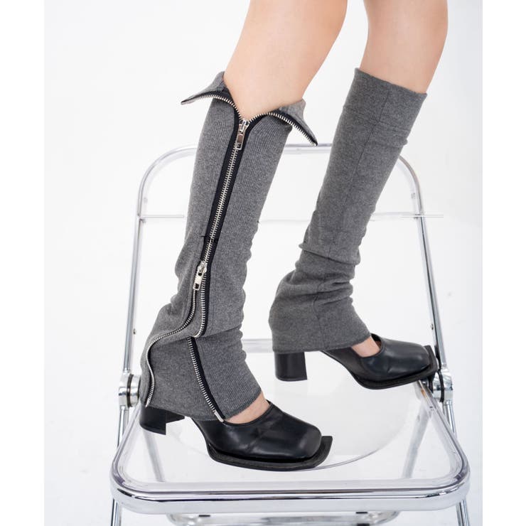 サイドジップタイトリブレッグウォーマー | Jewelobe | 詳細画像4 