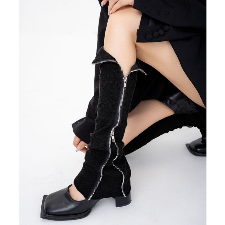 サイドジップタイトリブレッグウォーマー | Jewelobe | 詳細画像5 