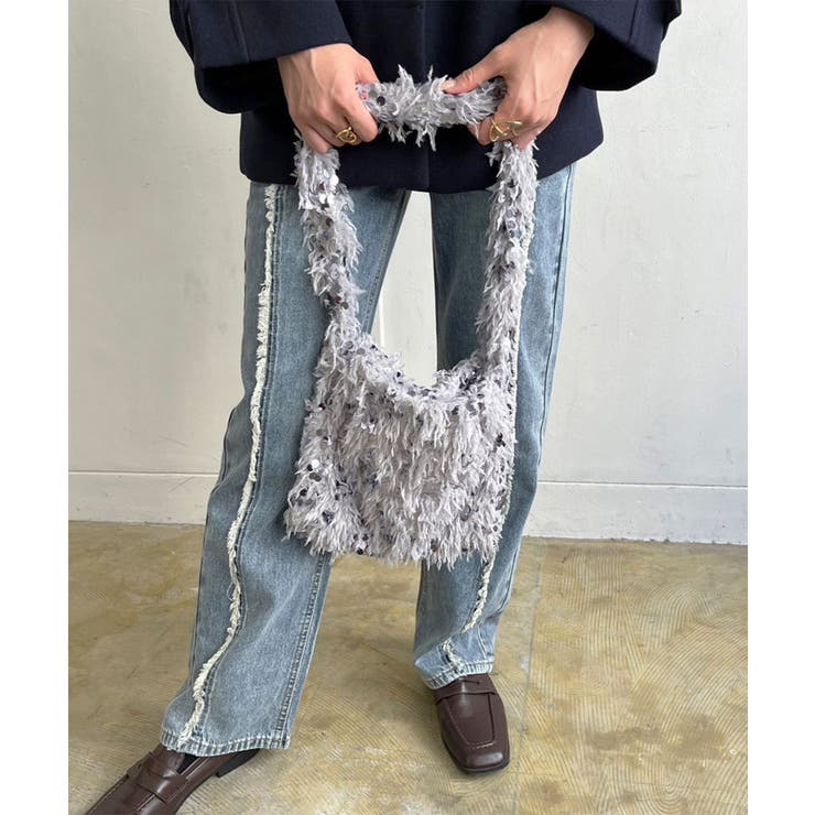 フェザー×スパンコールショルダーミニバッグ | Jewelobe | 詳細画像10 