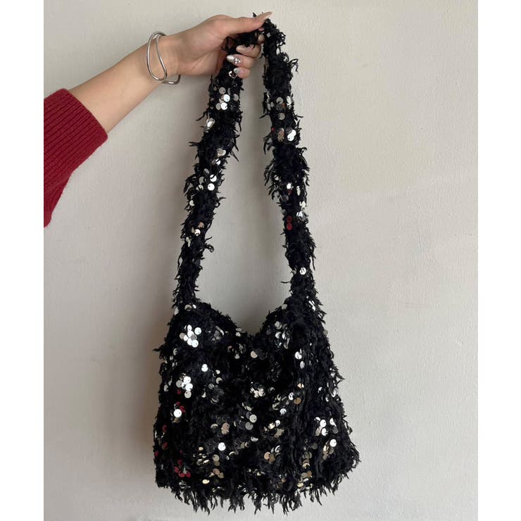 フェザー×スパンコールショルダーミニバッグ | Jewelobe | 詳細画像15 