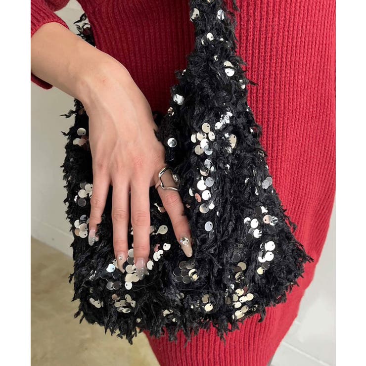 フェザー×スパンコールショルダーミニバッグ | Jewelobe | 詳細画像16 