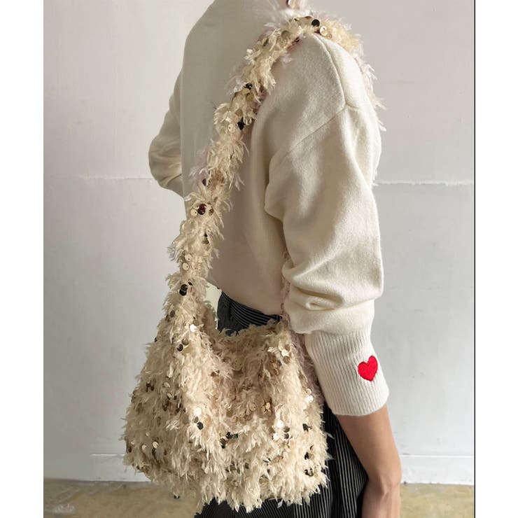 フェザー×スパンコールショルダーミニバッグ | Jewelobe | 詳細画像2 