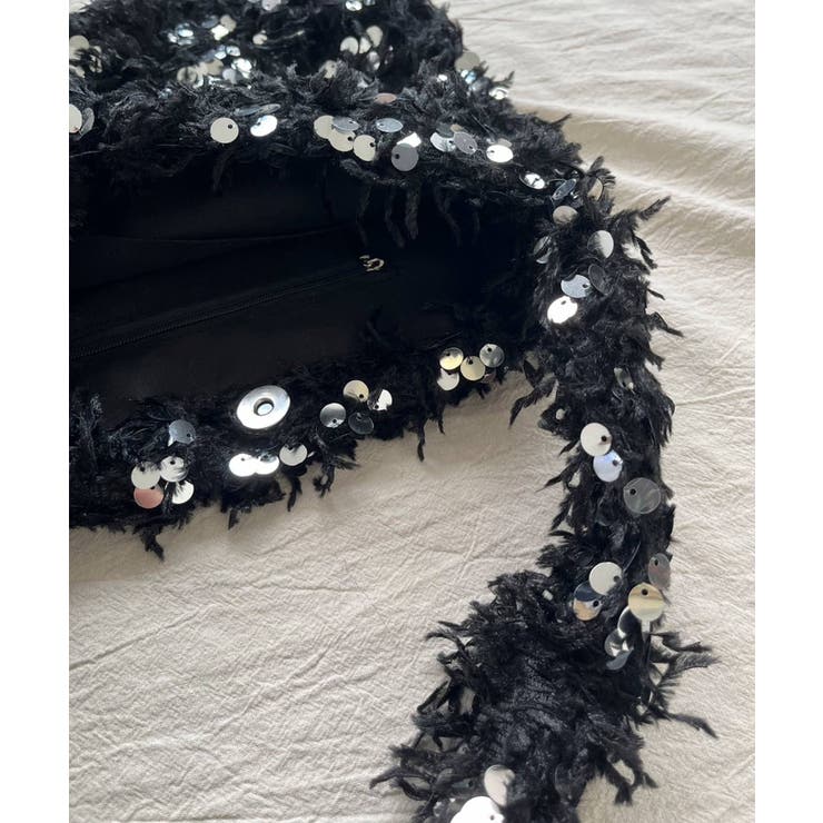 フェザー×スパンコールショルダーミニバッグ | Jewelobe | 詳細画像20 