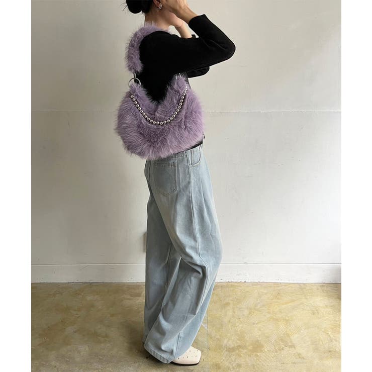 ダブルストラップラウンドフェイクファーバッグ | Jewelobe | 詳細画像11 