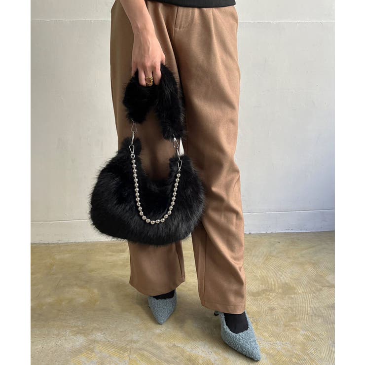 ダブルストラップラウンドフェイクファーバッグ | Jewelobe | 詳細画像18 