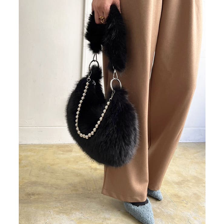 ダブルストラップラウンドフェイクファーバッグ | Jewelobe | 詳細画像19 