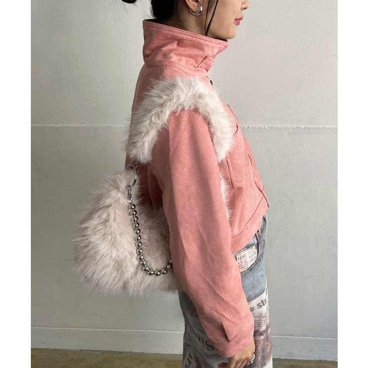 ダブルストラップラウンドフェイクファーバッグ | Jewelobe | 詳細画像3 