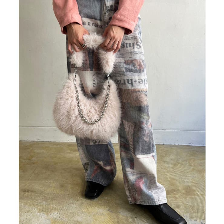 ダブルストラップラウンドフェイクファーバッグ | Jewelobe | 詳細画像4 