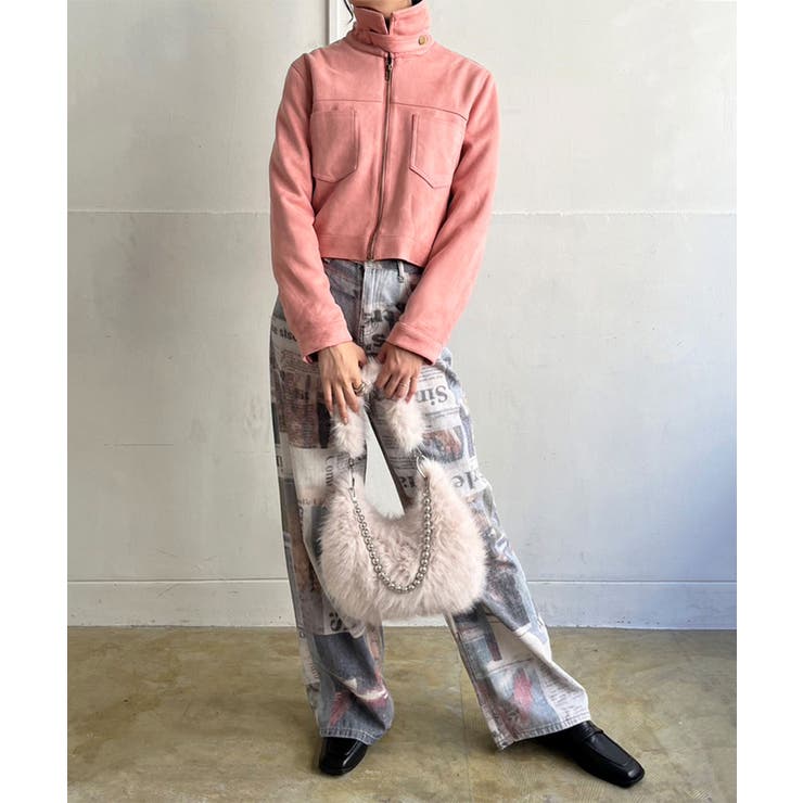 ダブルストラップラウンドフェイクファーバッグ | Jewelobe | 詳細画像5 