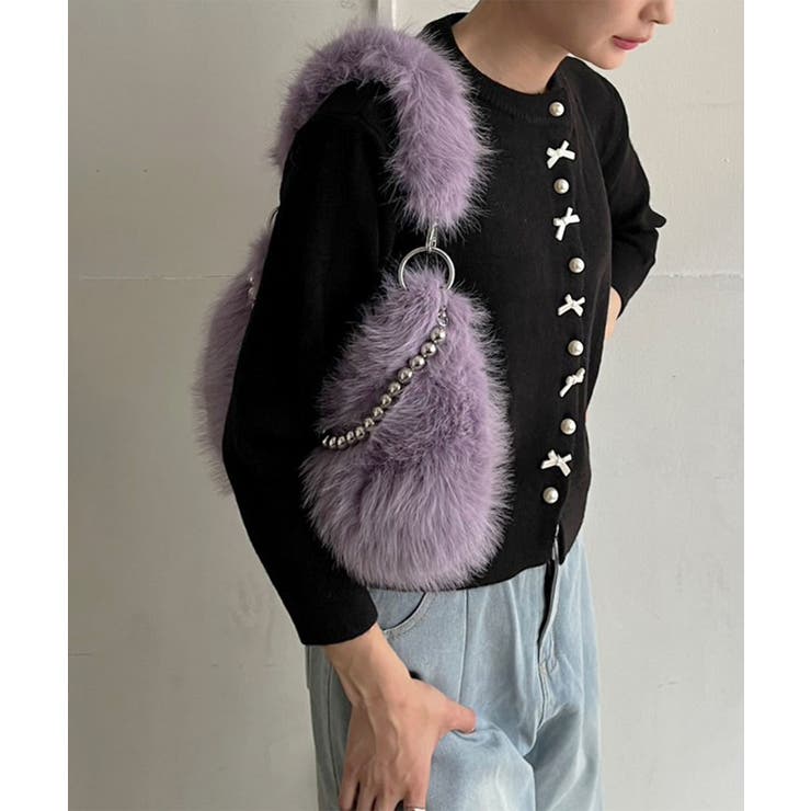 ダブルストラップラウンドフェイクファーバッグ | Jewelobe | 詳細画像9 