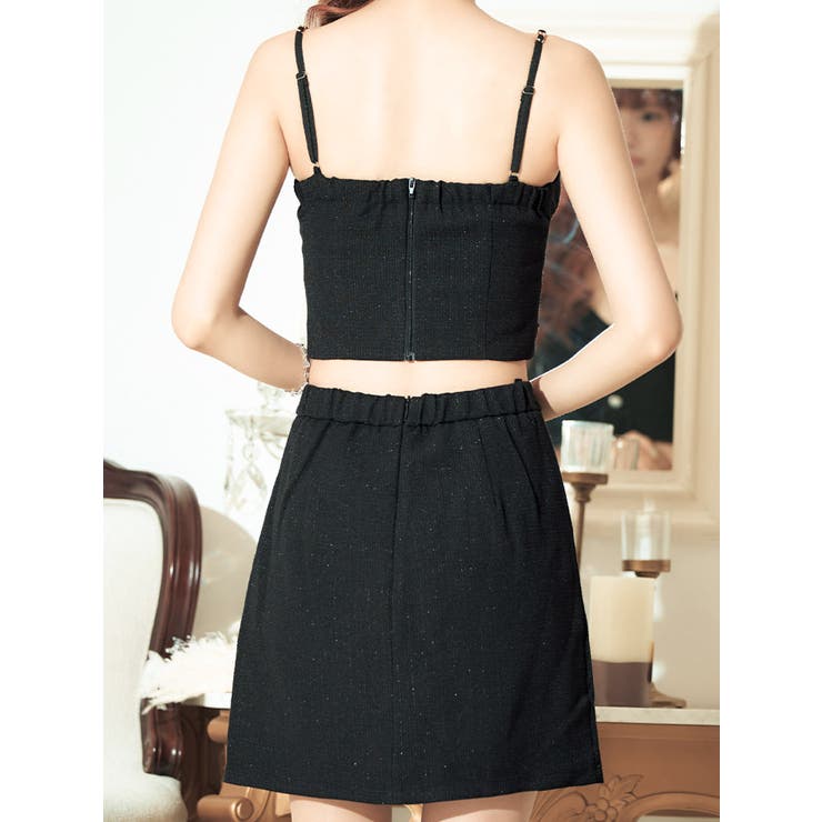 チェーンキャミソール2ピースドレス ビジュー ボタン | DressShop JEWELS | 詳細画像4