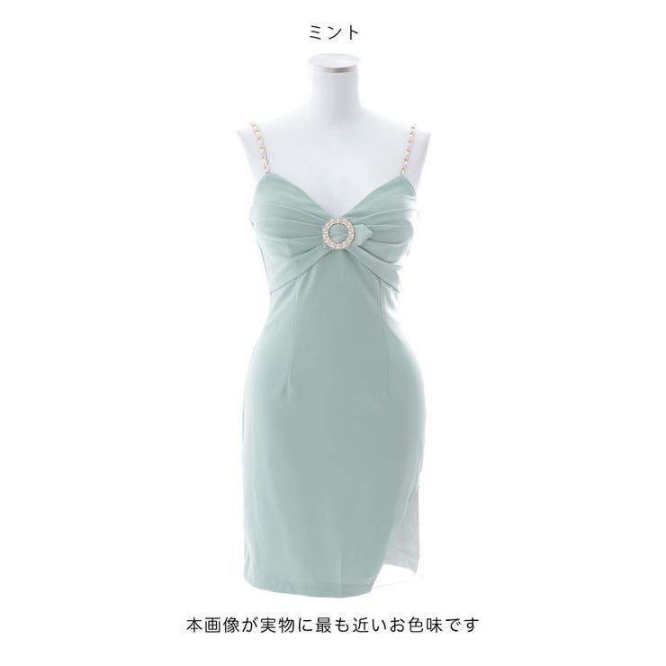 レビュー高評価の商品!の商品をすべて 胸元リボンキャミソールドレス 谷間見せ[品番 タイト スーツ・フォーマル・ドレス