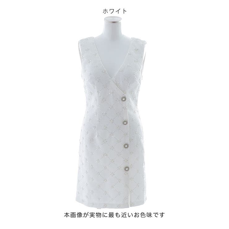 ノースリーブドレス パール ビジュー | DressShop JEWELS | 詳細画像6 