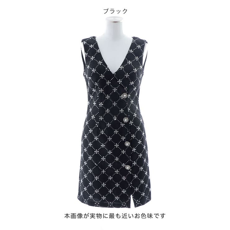 ノースリーブドレス パール ビジュー | DressShop JEWELS | 詳細画像7 