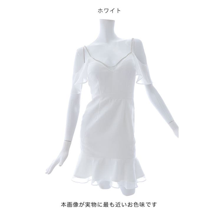シフォンマーメイドドレス 谷間見せ 背中見せ[品番：SGRW0000141