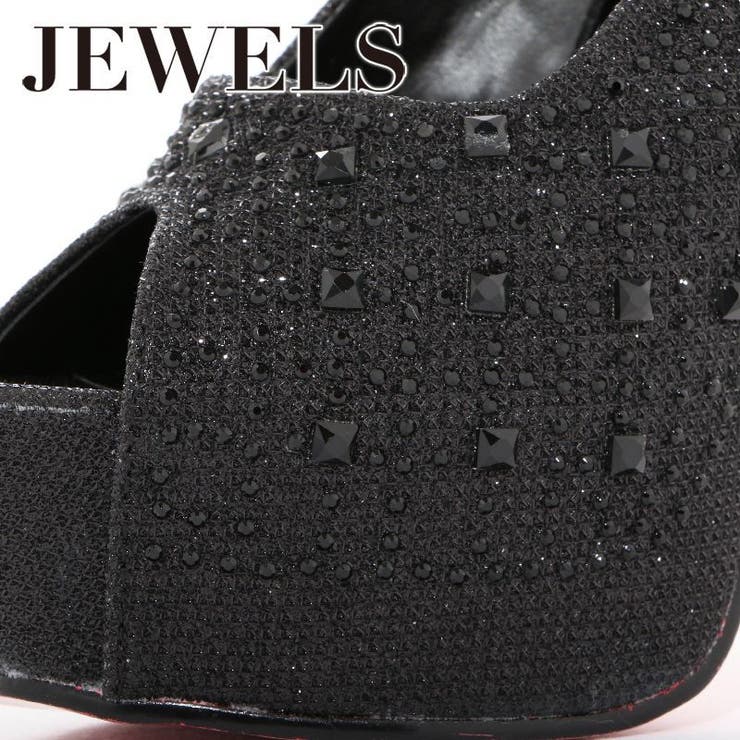 豪華に煌めくストーンの人気パンプス♪ 14cmヒールオープントゥパンプス | DressShop JEWELS | 詳細画像8 