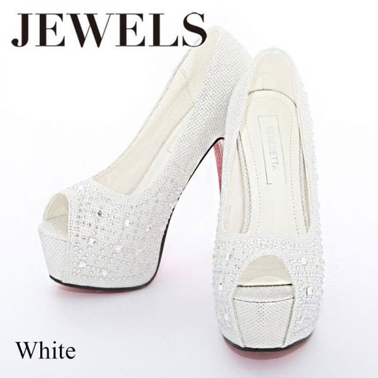 豪華に煌めくストーンの人気パンプス♪ 14cmヒールオープントゥパンプス | DressShop JEWELS | 詳細画像10 