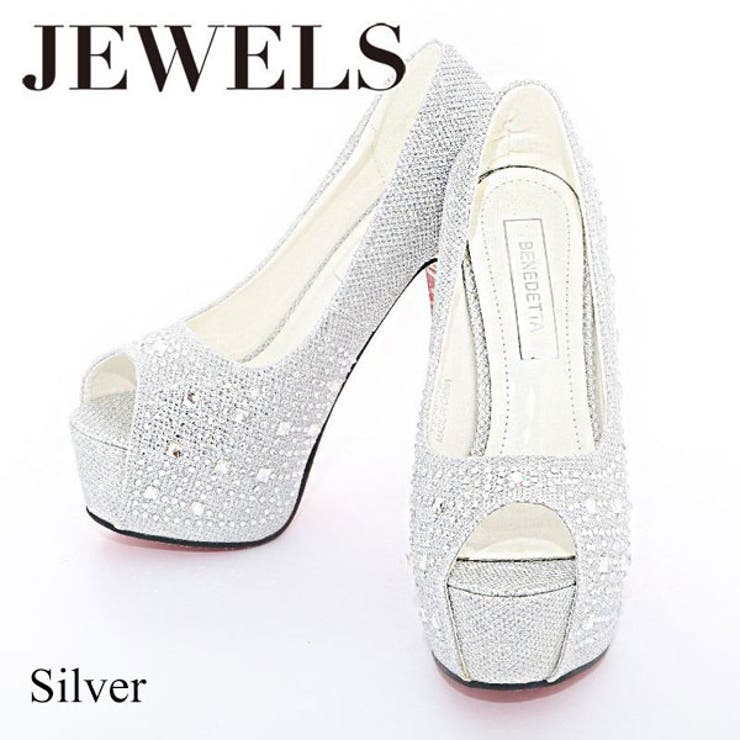 豪華に煌めくストーンの人気パンプス♪ 14cmヒールオープントゥパンプス | DressShop JEWELS | 詳細画像11 