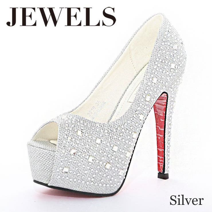 豪華に煌めくストーンの人気パンプス♪ 14cmヒールオープントゥパンプス | DressShop JEWELS | 詳細画像3 