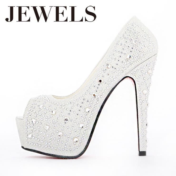 豪華に煌めくストーンの人気パンプス♪ 14cmヒールオープントゥパンプス | DressShop JEWELS | 詳細画像4 