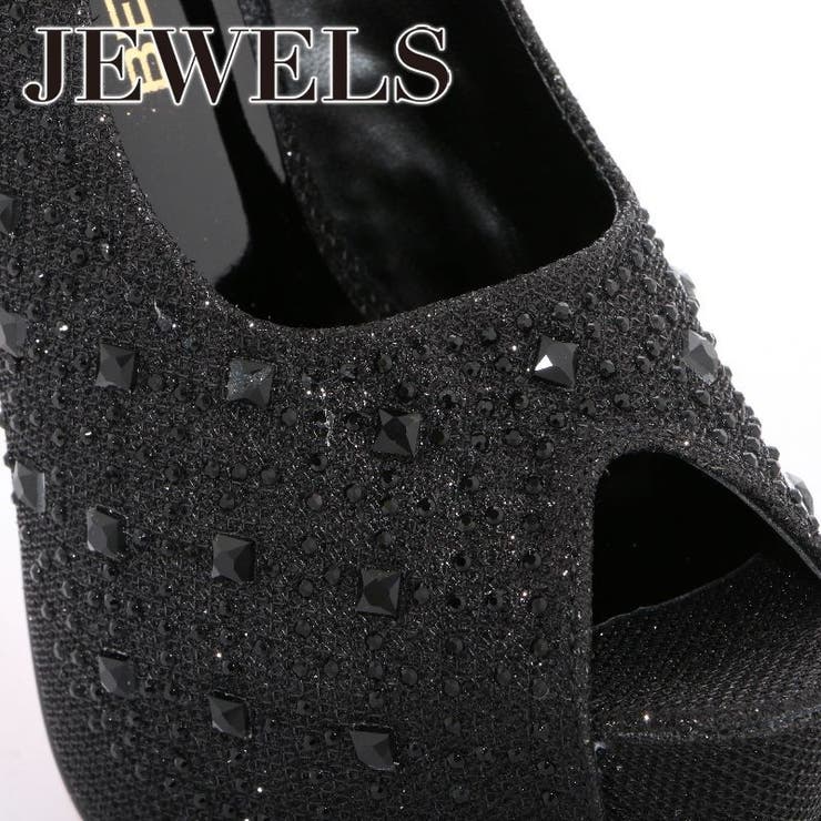 豪華に煌めくストーンの人気パンプス♪ 14cmヒールオープントゥパンプス | DressShop JEWELS | 詳細画像7 