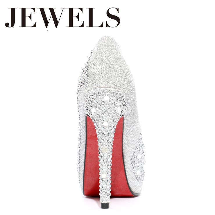 敷き詰められた輝くストーンが豪華に煌めく♪ 12cmヒールオープントゥパンプス | DressShop JEWELS | 詳細画像4 