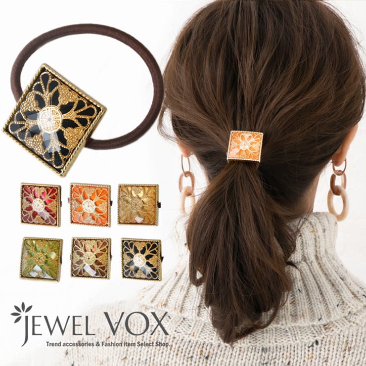 ヘアアクセサリー ヘアゴム スクエア[品番：VX000001075]｜Jewel
