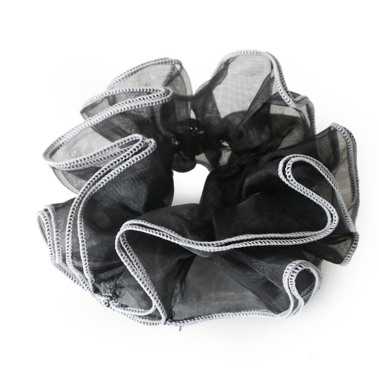 ブラック | シュシュ ヘアゴム ヘアポニー | Jewel vox