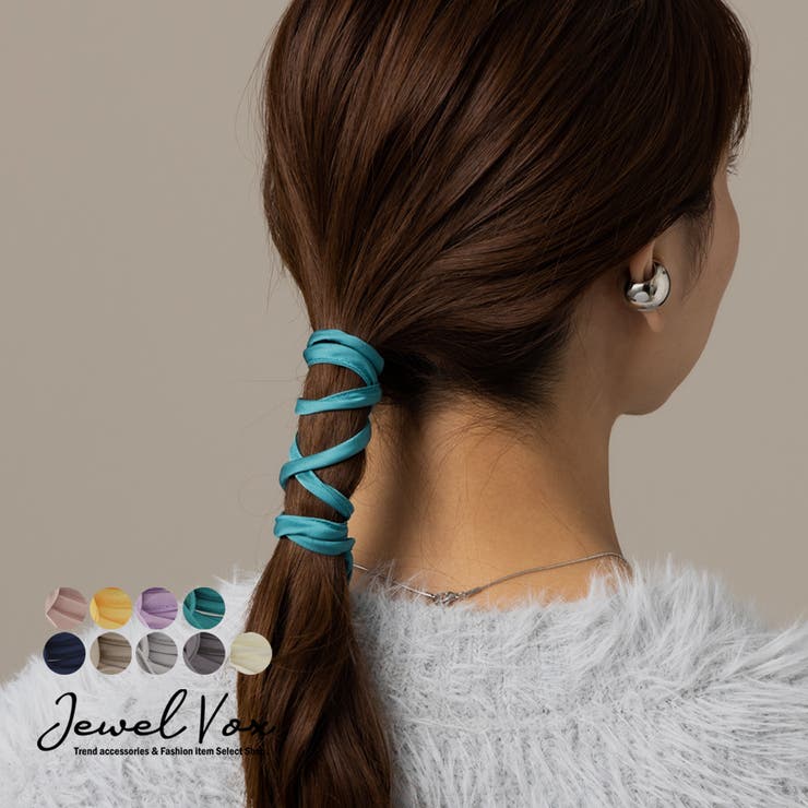ワイヤーポニー ヘアアクセ サテン風[品番：VX000007248]｜Jewel vox