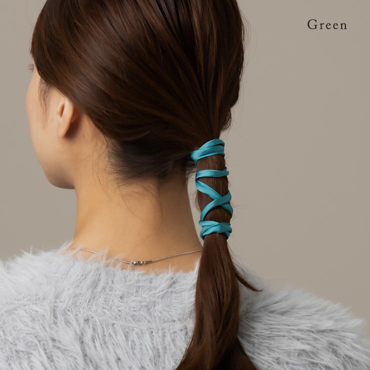 ワイヤーポニー ヘアアクセ サテン風[品番：VX000007248]｜Jewel