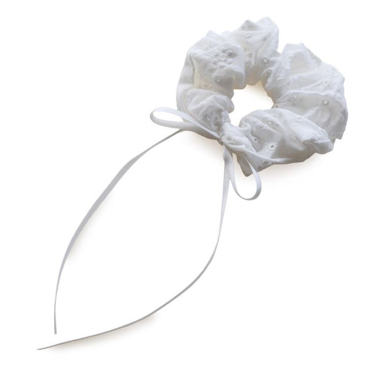 ホワイト | シュシュ ヘアゴム ヘアアクセサリー | Jewel vox