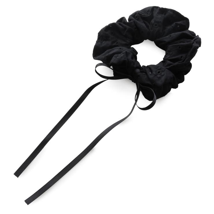 ブラック | シュシュ ヘアゴム ヘアアクセサリー | Jewel vox