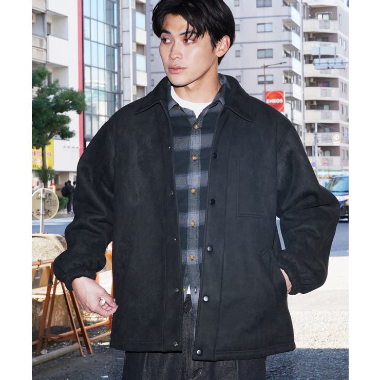 ブラック | ◆JIGGYS SHOP(ジギーズショップ)裏ボアコーチジャケット◆ 裏ボア | JIGGYS SHOP