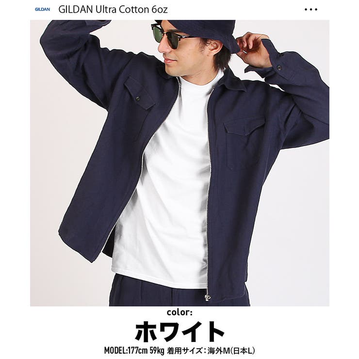 1.ホワイト | 韓国 メンズ Tシャツ◆GILDAN  Tシャツ◆ | JIGGYS SHOP