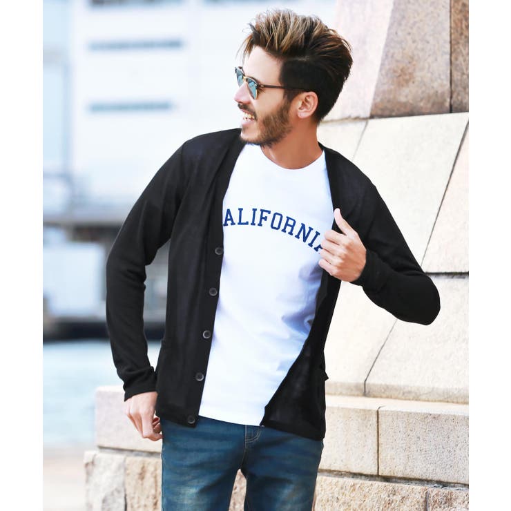 韓国 メンズ カーディガン◇サマーニットカーディガン◇[品番