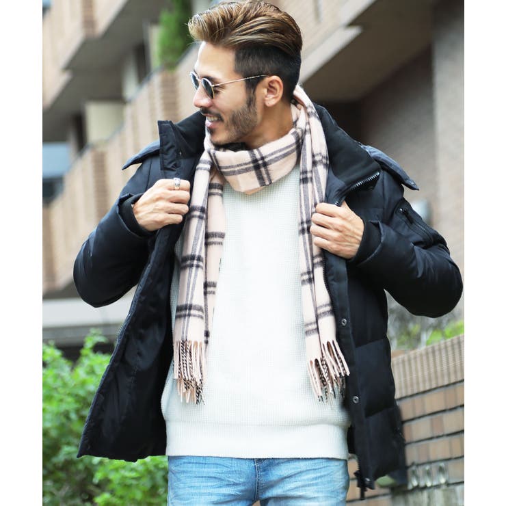 ベージュブラック | 定番 マフラー チェック | JIGGYS SHOP