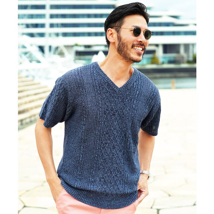 サマーニット メンズ◇フィッシャーマンサマーニット◇春服 春物[品番：JG000013160]｜JIGGYS  SHOP（ジギーズショップ）のメンズファッション通販｜SHOPLIST（ショップリスト）