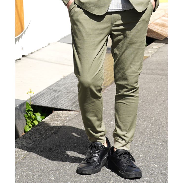 ◇綿麻ストレッチ ジョガーパンツ◇[品番：JG000013208]｜JIGGYS