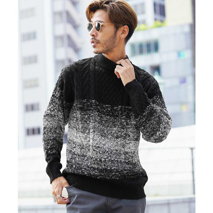 ◇マルチネックフィッシャーマンニット◇[品番：JG000013464]｜JIGGYS