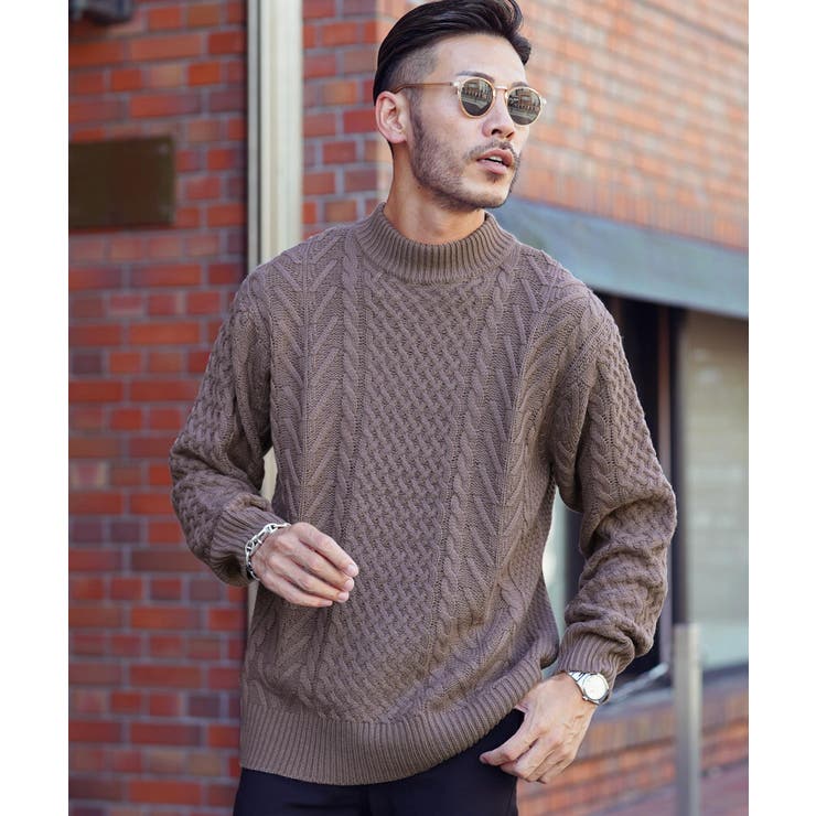 ◇マルチネックフィッシャーマンニット◇[品番：JG000013464]｜JIGGYS
