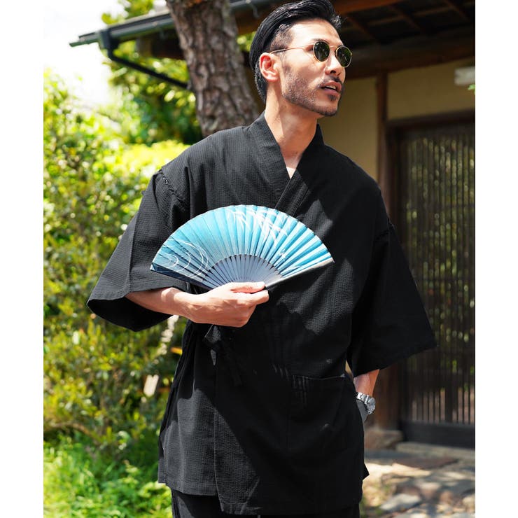 a黒しじら（甚平）