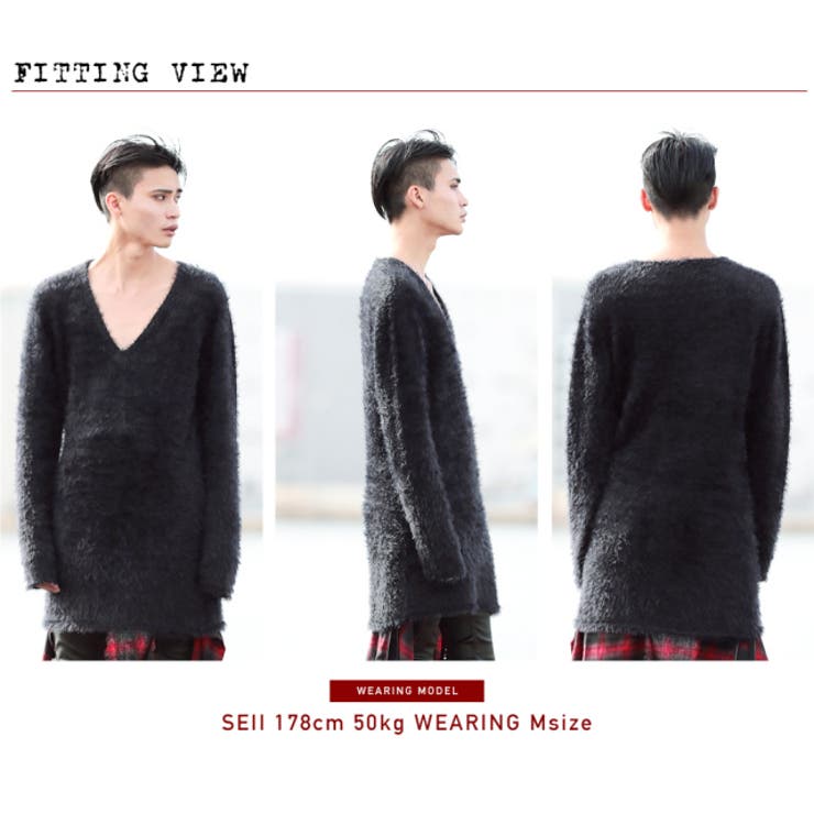 ◇SEANA フェザーヤーンロングニット◇ニット セーター[品番