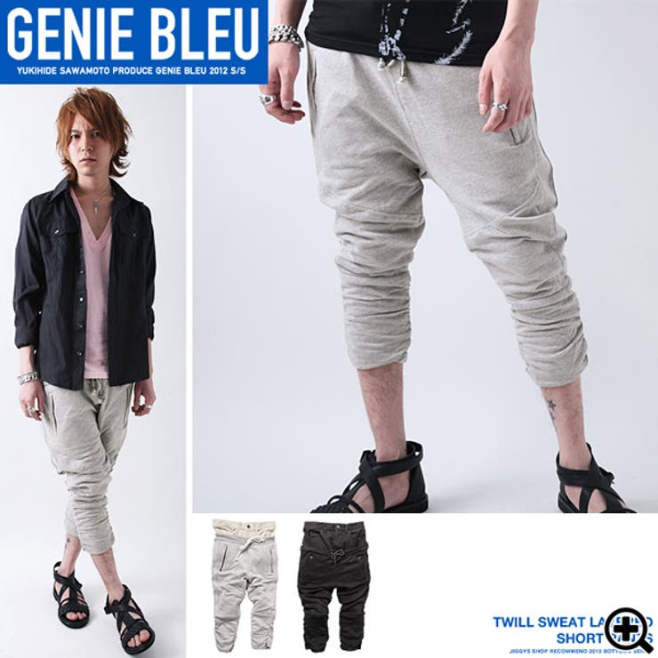 ◆GENIE BLEU ツイルスウェットレイヤードショートパンツ◆お兄系