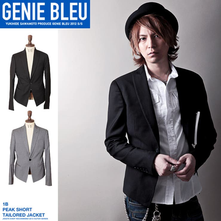 ◇GENIE BLEU(ジェニーブルー) 1Bピークショートテーラードジャケット 