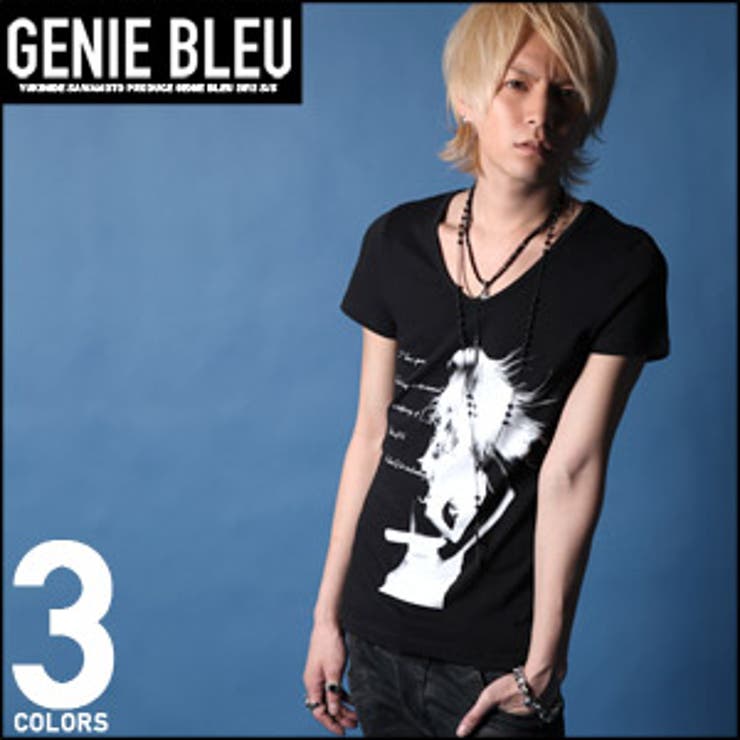 ◇GENIE BLEU ダンシングガールVネックTシャツ◇お兄系[品番