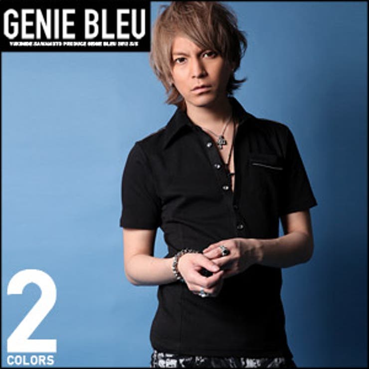 ◇GENIE BLEUロースリットボールラインポロシャツ◇お兄系 Men[品番