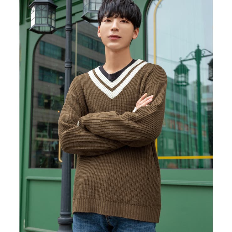 オーバーサイズチルデンニット[品番：JG000011570]｜G.O.C