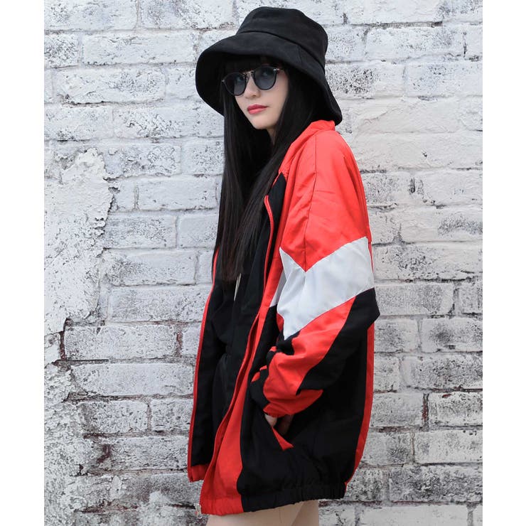 オーバーサイズ切り替えナイロンジャケット[品番：JG000011596]｜G.O.C