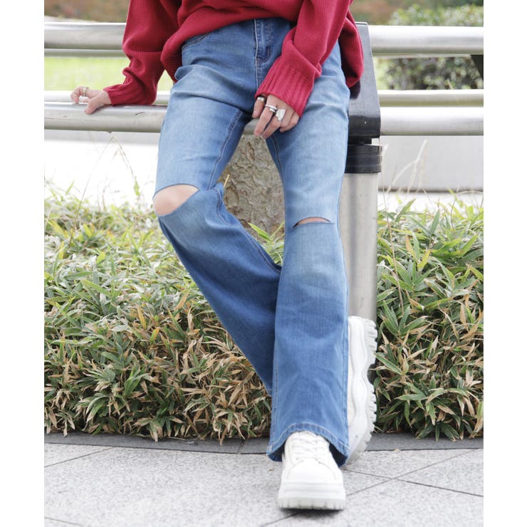 韓国 デニム メンズ 服◆G.O.C(ジーオーシー)フレアストレッチデニム◆ | G.O.C | 詳細画像2 